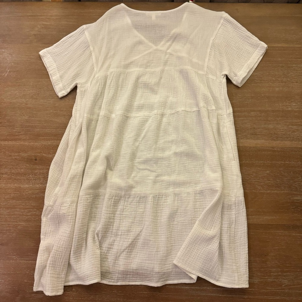 Grade & Gather Loose Boxy Gingham Gauze Dress - Picture 5 of 7